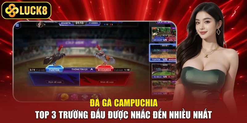 Đá Gà Campuchia - Top 3 Trường Đấu Được Nhắc Đến Nhiều Nhất